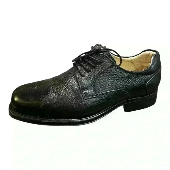 LIKE NEW Belvedere Bay Bridge Lace Up Oxford Shoes Men Size 8.5D Black Leather - Picture 2 of 16